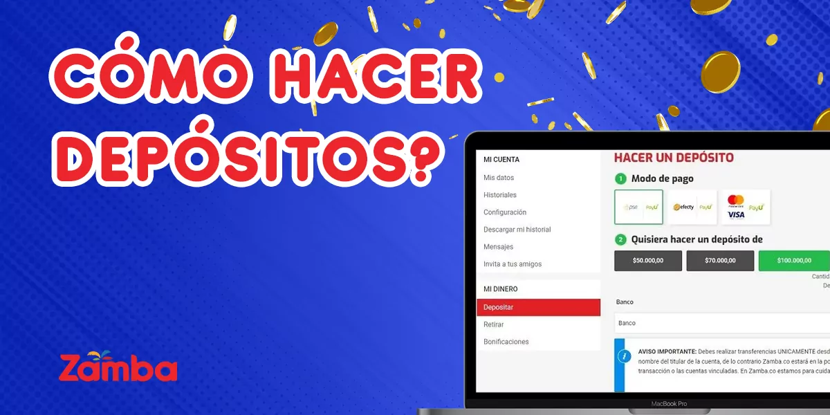 Instrucciones paso a paso para realizar tu primer depósito en Zamba