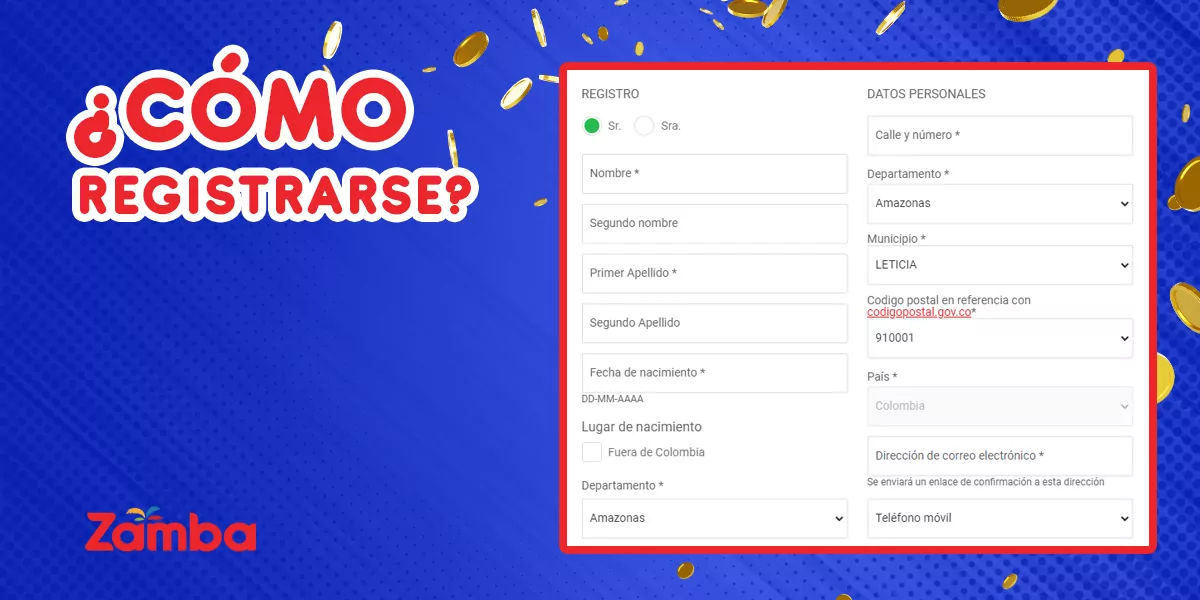 Cómo registrar una nueva cuenta Zamba