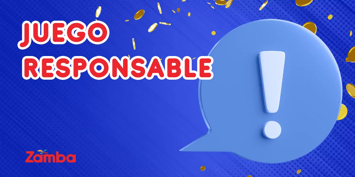 Como casa de apuestas y casino online Zamba ofrece juego responsable a los usuarios
