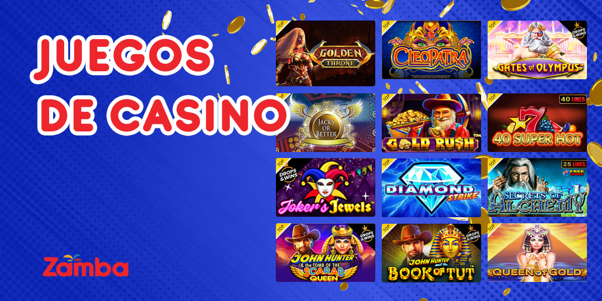 Qué juegos están disponibles en la sección de casino online en Zamba colombia