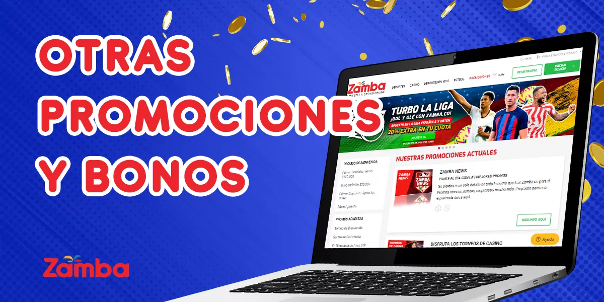 Lista de promociones y bonos disponibles para usuarios colombianos en Zamba