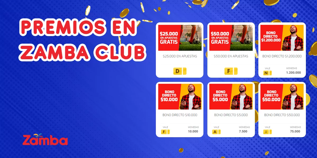 Qué tipo de bonos están disponibles para los miembros del club en el sitio de la casa de apuestas Zamba