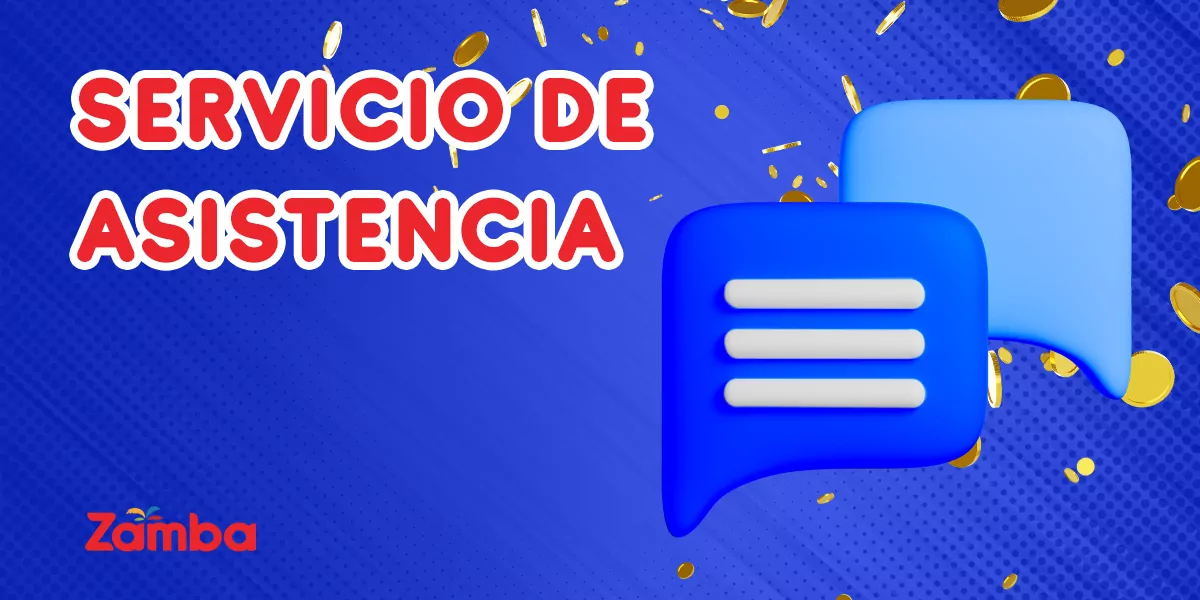 Lista de contactos donde los usuarios de Zamba de Colombia pueden ponerse en contacto con el equipo de soporte