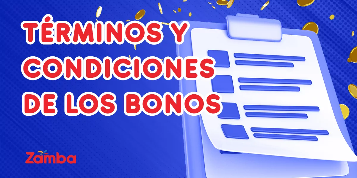 Terms and conditions for using bonuses available at Zamba