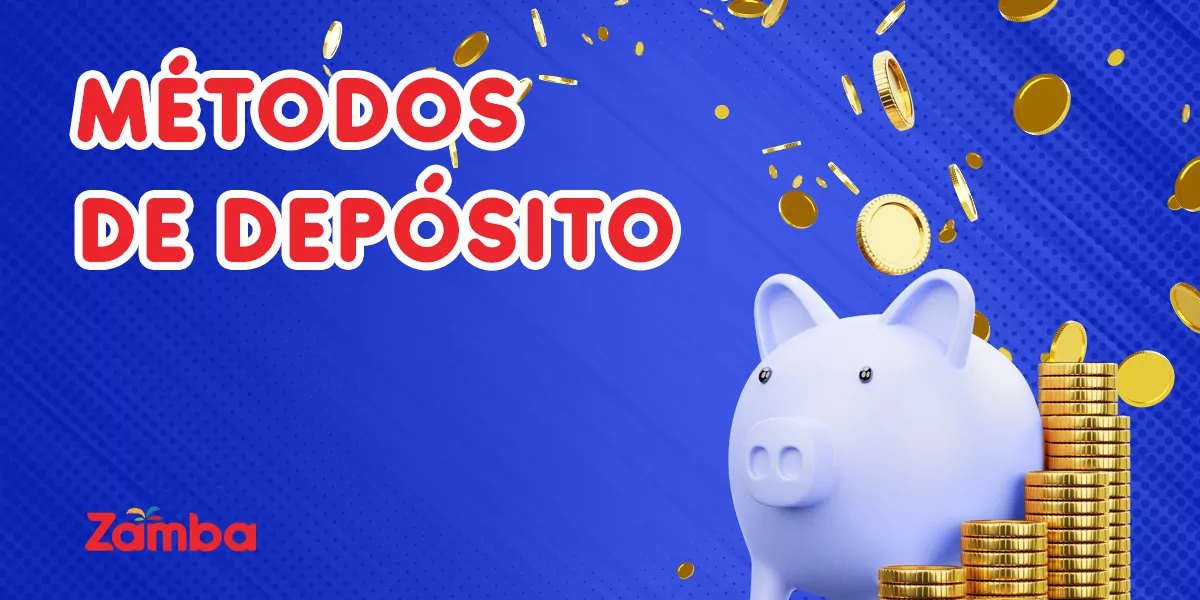 Métodos de depósito disponibles en la web de Zamba colombia